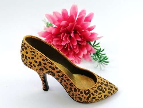 Just The Right Shoe Leopard Stiletto 1999 Miniature Raine 25017 Mini Heel