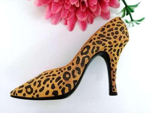 Just The Right Shoe Leopard Stiletto 1999 Miniature Raine 25017 Mini Heel