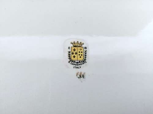 Fabulous Capodimonte Handmade Hand painted large tray Italy