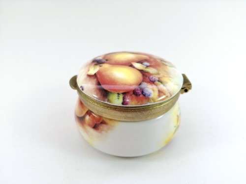 Ayshford Bone China Porcelain Trinket Box Fruit design