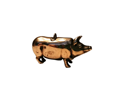 Small Victorian VESTA Match Safe chatelaine Pocket Watch Key chain Fob #