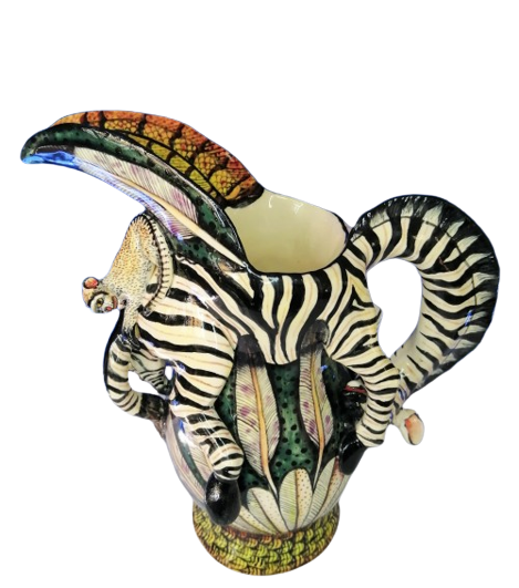 Ardmore Stunning Zebra and Monkey Jug Superb Detail #