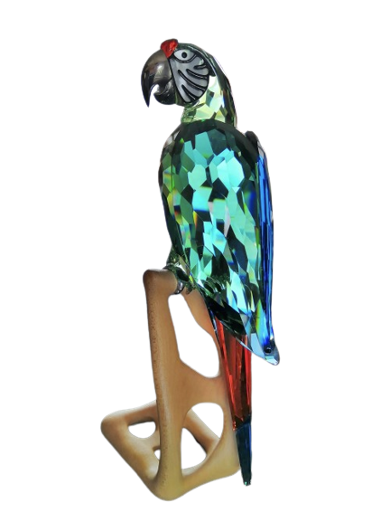 Swarovski Birds of Paradise Macaw Parrot Figurine Crystal Retired #