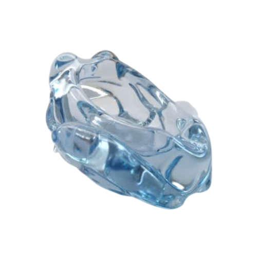 Murano Blue Glass Frog Dish Bowl
