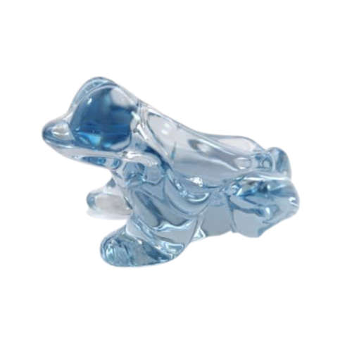 Murano Blue Glass Frog Dish Bowl