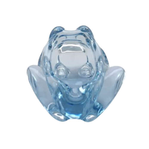 Murano Blue Glass Frog Dish Bowl