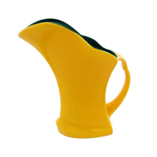 Art Deco Crown Devon Bright Yellow and Green Jug c1939