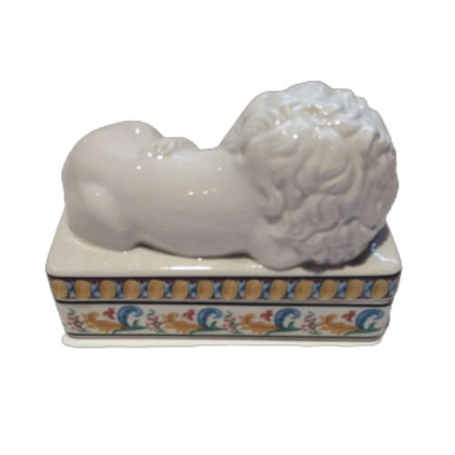 Elizabeth Arden Porcelain Palais De Versailles Lidded Container, Lion sleeping