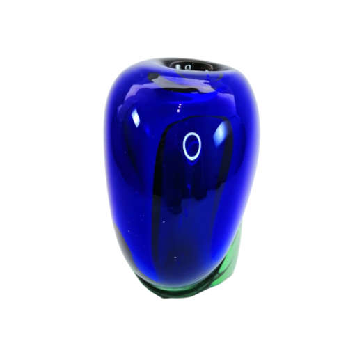 Stunning Blue and Green Blown Glass Vase