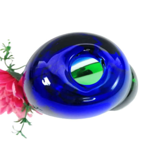 Stunning Blue and Green Blown Glass Vase