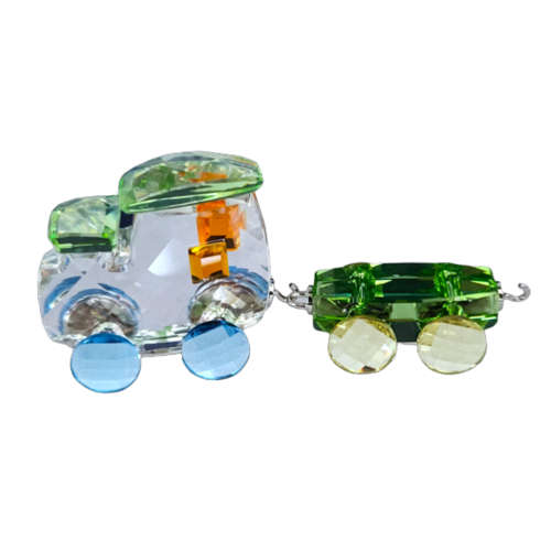 Swarovski Crystal Figurine, Tim the Train, 2 pc set