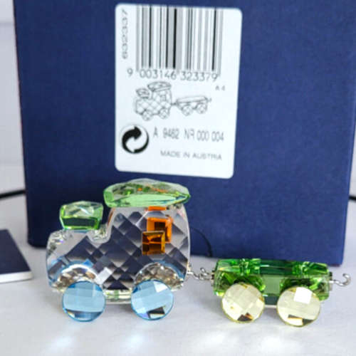 Swarovski Crystal Figurine, Tim the Train, 2 pc set
