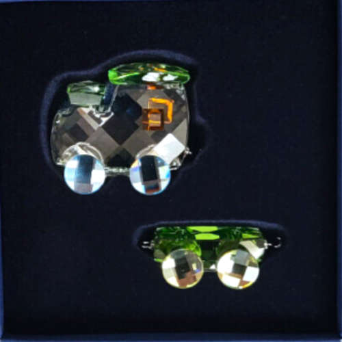 Swarovski Crystal Figurine, Tim the Train, 2 pc set