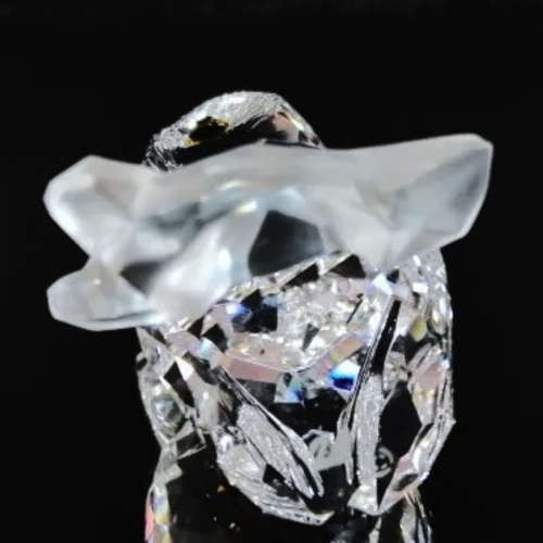 Swarovski Crystal Figurine Owl On A Branch Clear Feathered Beauties