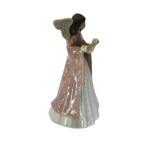 Lladro Angel Tree Topper Music Pink Dress  Navidad Cantante