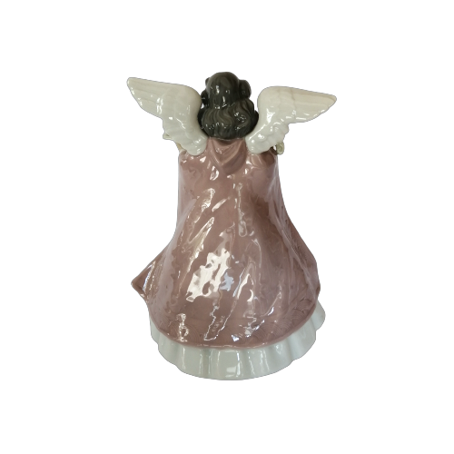 Lladro Angel Tree Topper Music Pink Dress  Navidad Cantante