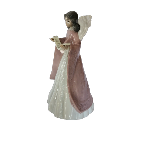 Lladro Angel Tree Topper Music Pink Dress  Navidad Cantante