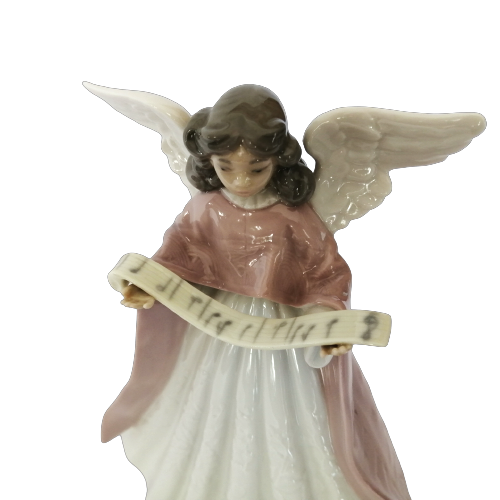Lladro Angel Tree Topper Music Pink Dress  Navidad Cantante