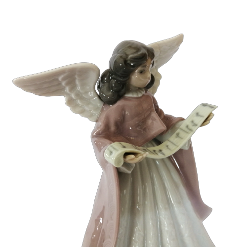 Lladro Angel Tree Topper Music Pink Dress  Navidad Cantante