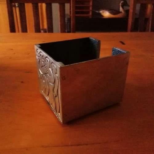 Early Carrol Boyes Functional Art Pewter Bowl Heavy Notepad Holder
