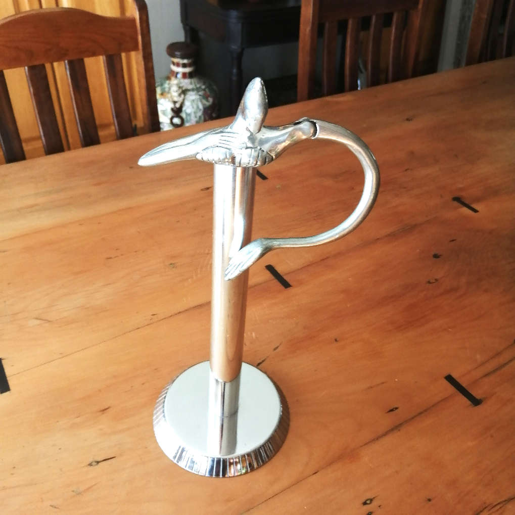 Carrol Boyes Eye-catching Pewter, Spun Aluminium Paper Towel Holder