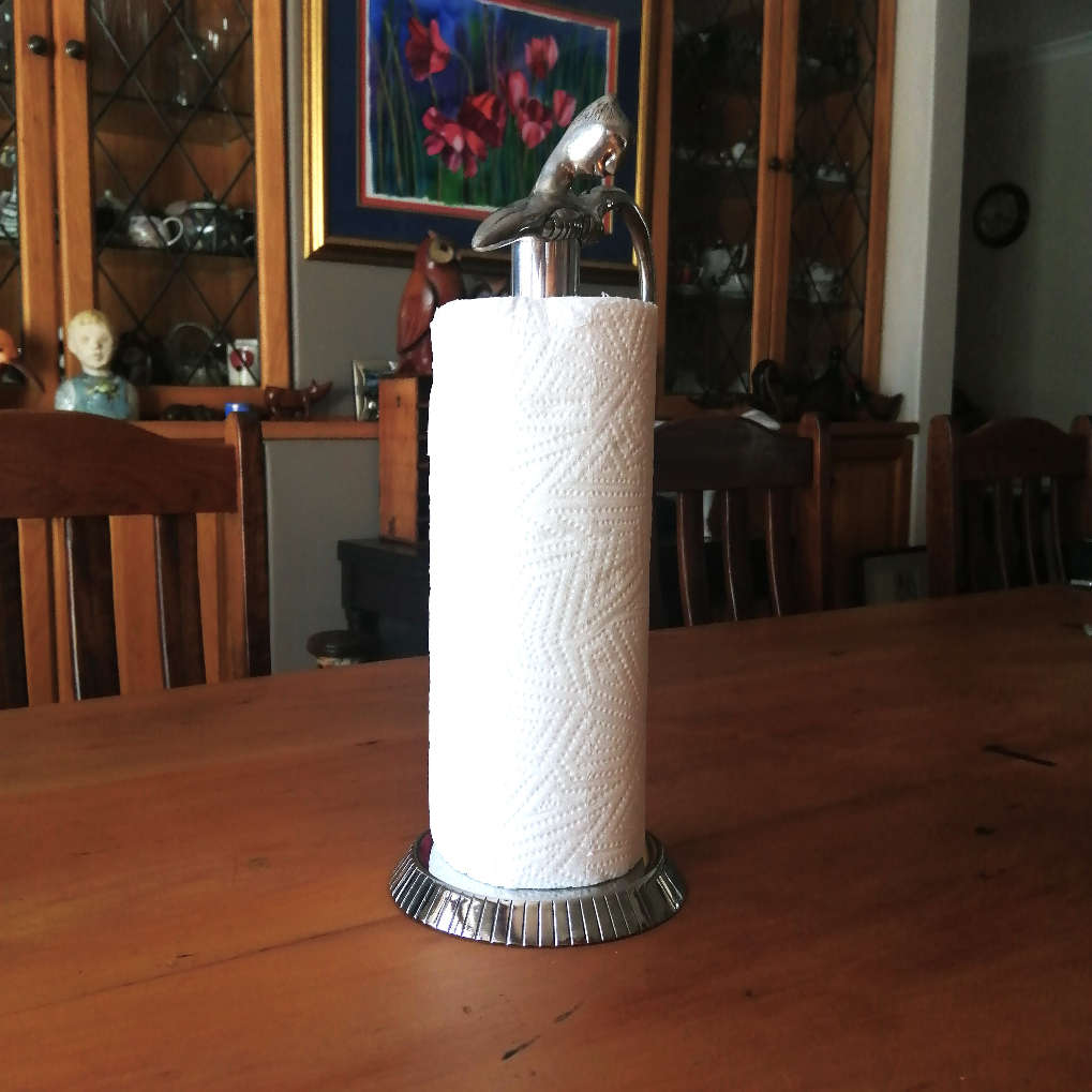 Carrol Boyes Eye-catching Pewter, Spun Aluminium Paper Towel Holder