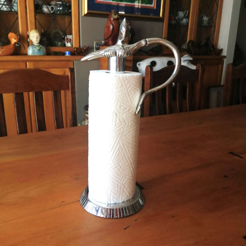 Carrol Boyes Eye-catching Pewter, Spun Aluminium Paper Towel Holder