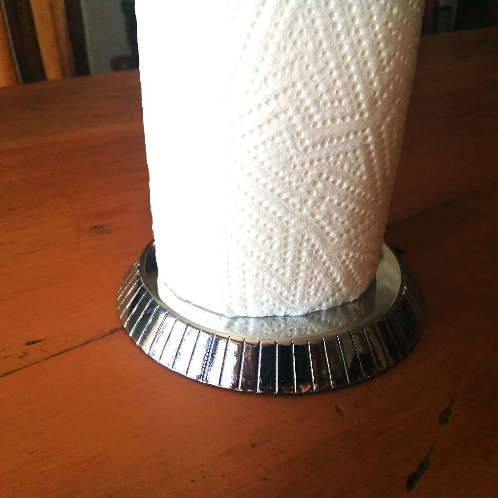 Carrol Boyes Eye-catching Pewter, Spun Aluminium Paper Towel Holder