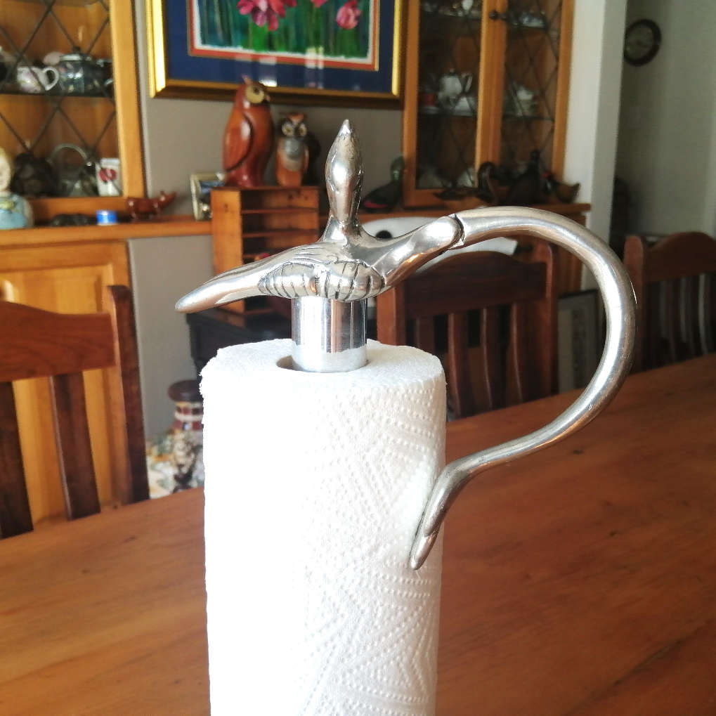 Carrol Boyes Eye-catching Pewter, Spun Aluminium Paper Towel Holder