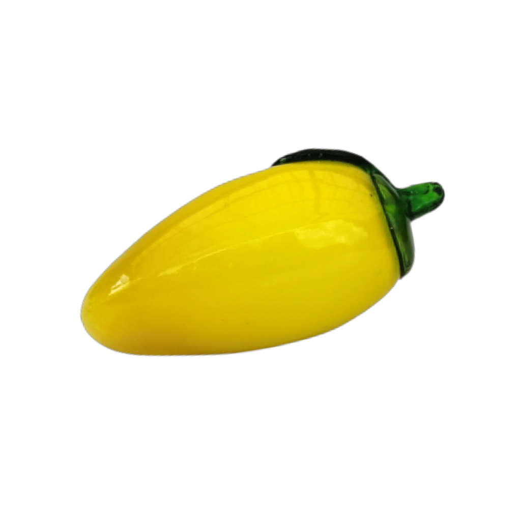 Yellow Art Glass Large Pepper Lifelike