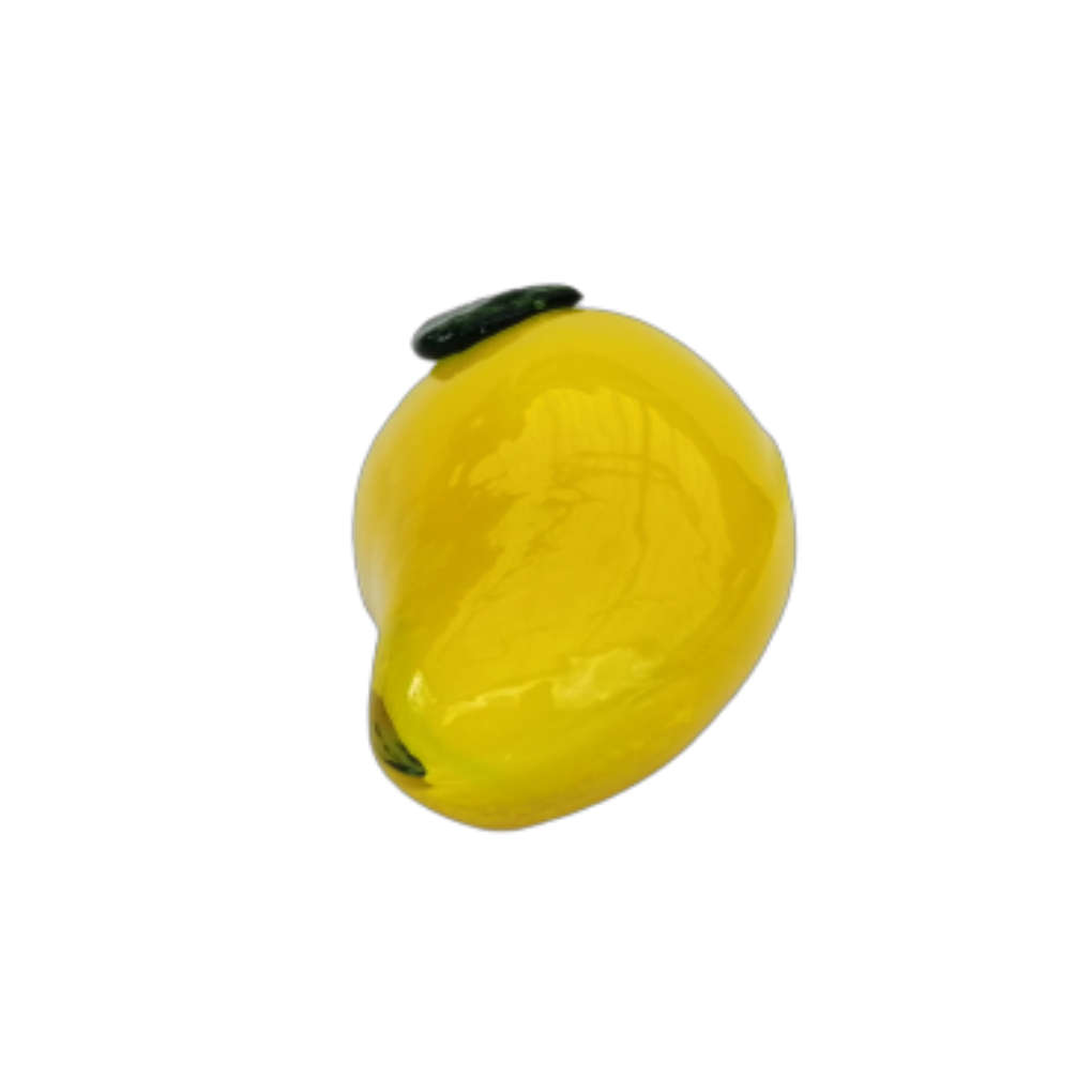 Yellow Art Glass Large Pepper Lifelike