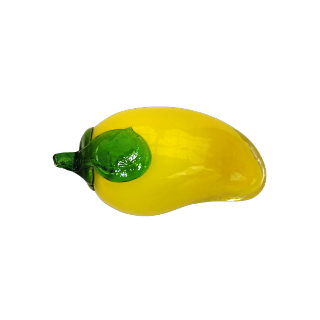 Yellow Art Glass Large Pepper Lifelike