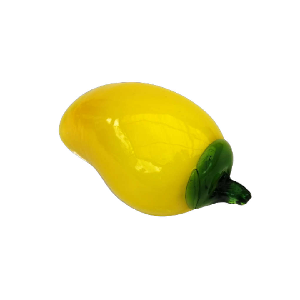 Yellow Art Glass Large Pepper Lifelike
