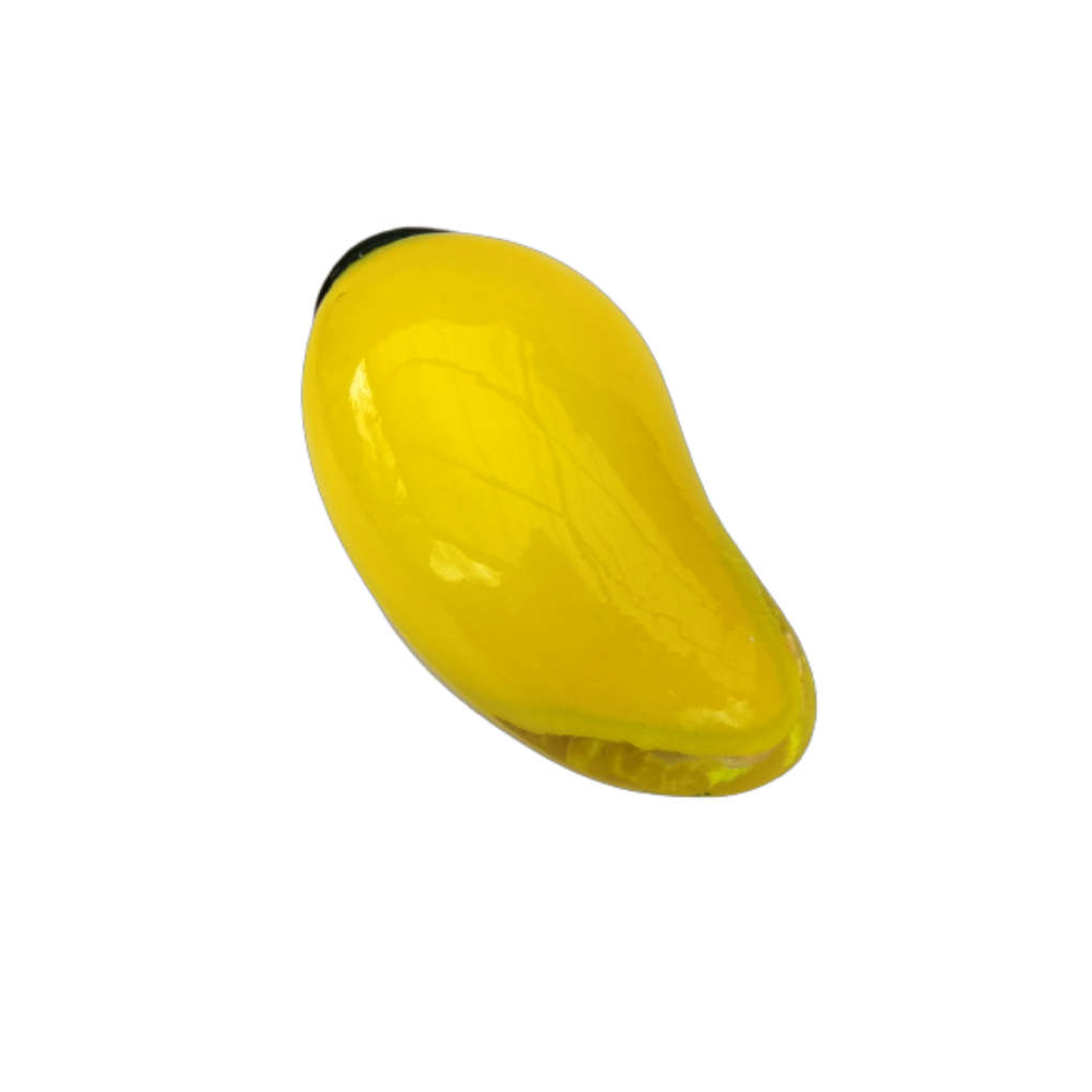 Yellow Art Glass Large Pepper Lifelike