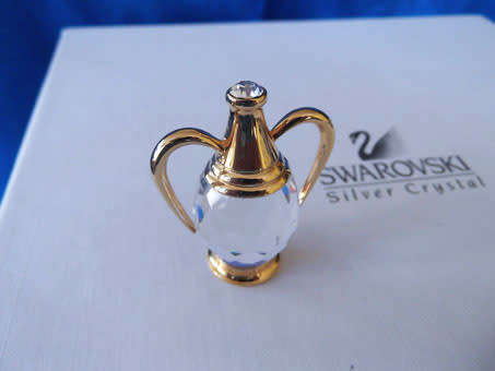 Swarovski Crystal  Memories Amphora (Greek Vase)  Gold Plated
