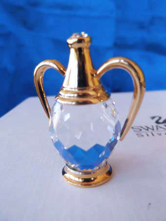 Swarovski Crystal  Memories Amphora (Greek Vase)  Gold Plated