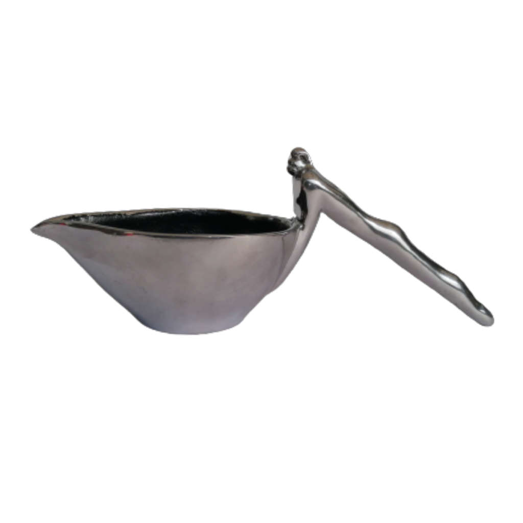 Early Carrol Boyes Functional Art Pewter Jug Man as a Handle