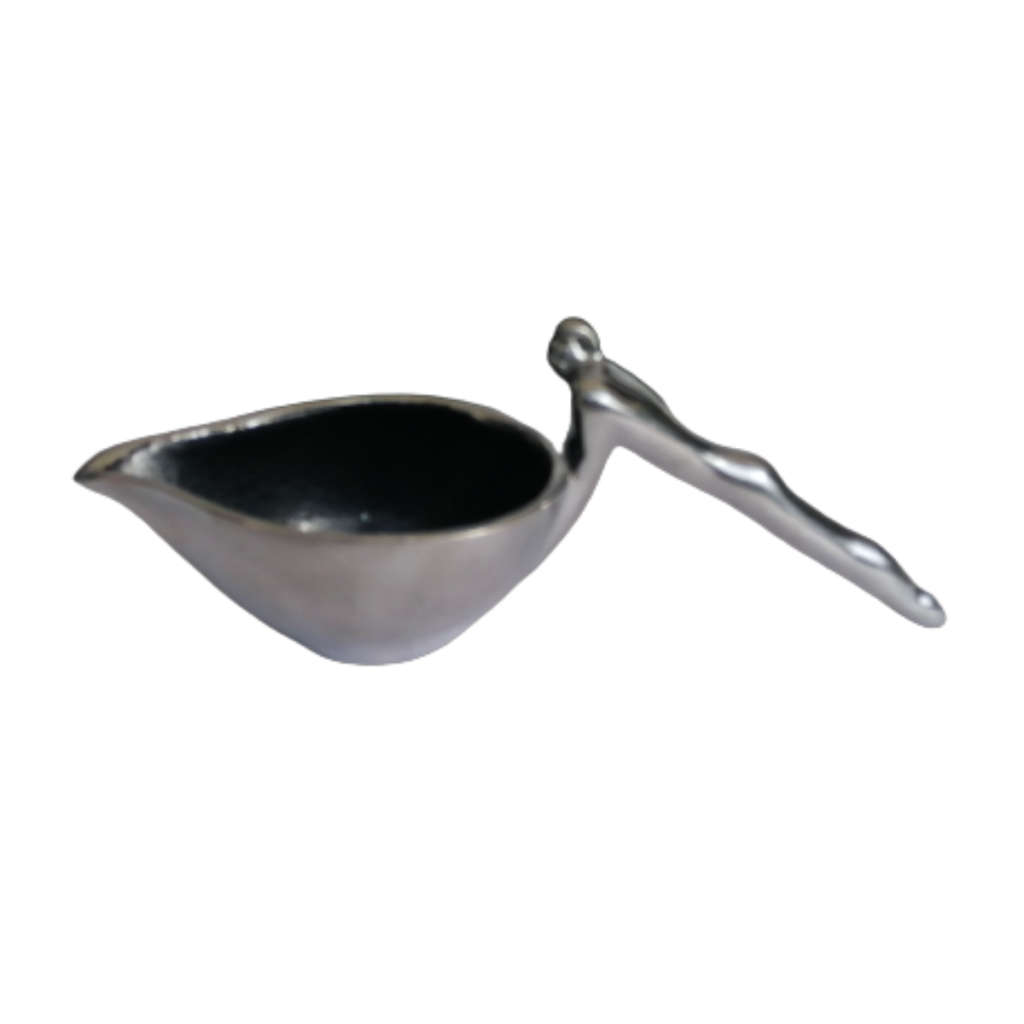 Early Carrol Boyes Functional Art Pewter Jug Man as a Handle