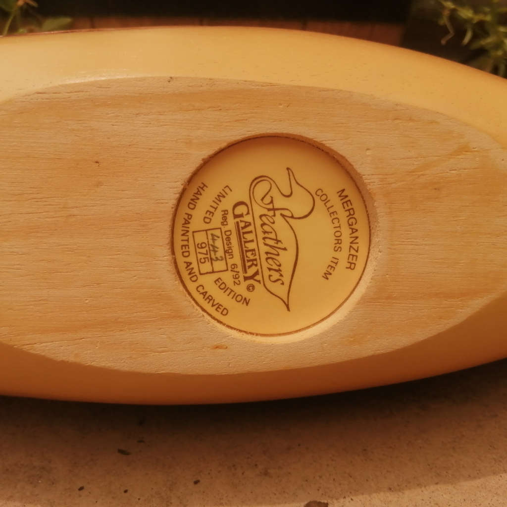 Feathers of Knysna Gallery carved and hand painted XX-Large 60 cm Merganzer Duck 443/975