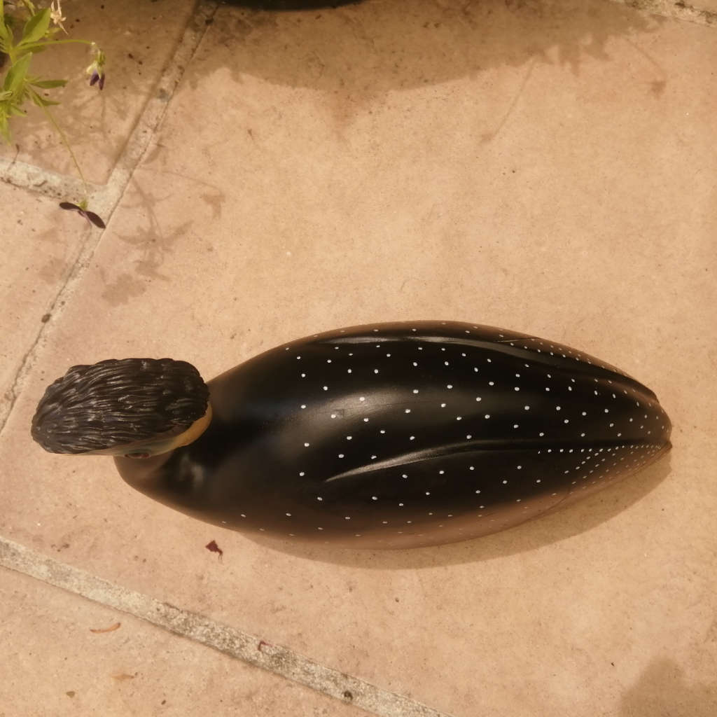 Feathers of Knysna Gallery carved and hand painted Female Guinea Fowl Fossils