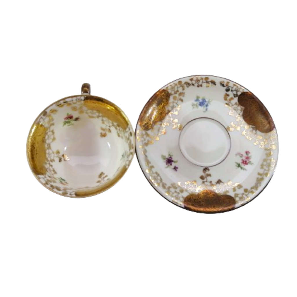 Alka Bavaria Sylvia Porcelain Esquisit Tea Cup and Saucer Duo