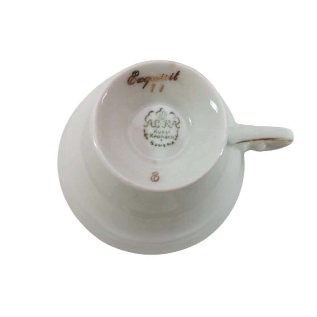 Alka Bavaria Sylvia Porcelain Esquisit Tea Cup and Saucer Duo