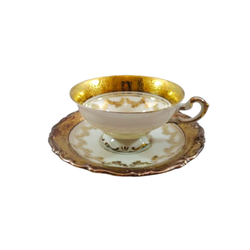 Alka Bavaria Sylvia Porcelain Maison Tea Cup and Saucer Duo