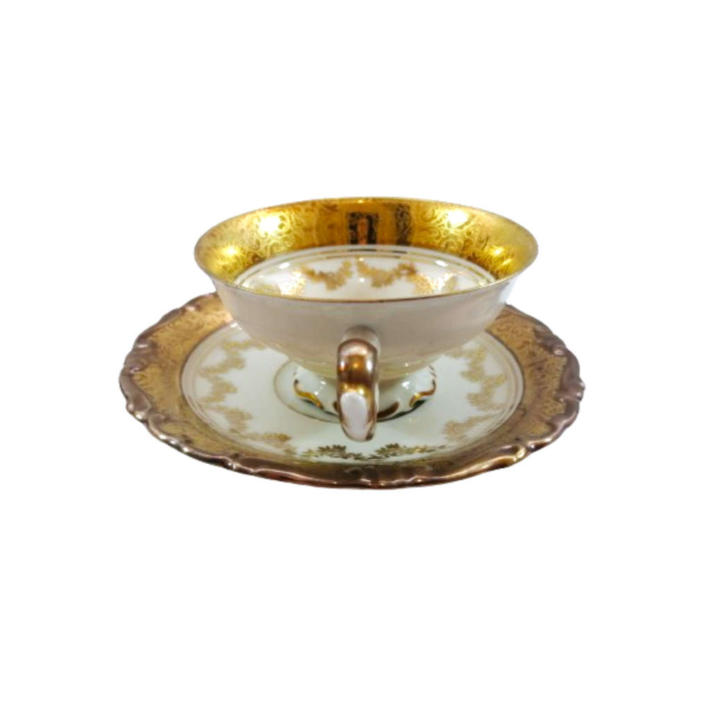 Alka Bavaria Sylvia Porcelain Maison Tea Cup and Saucer Duo