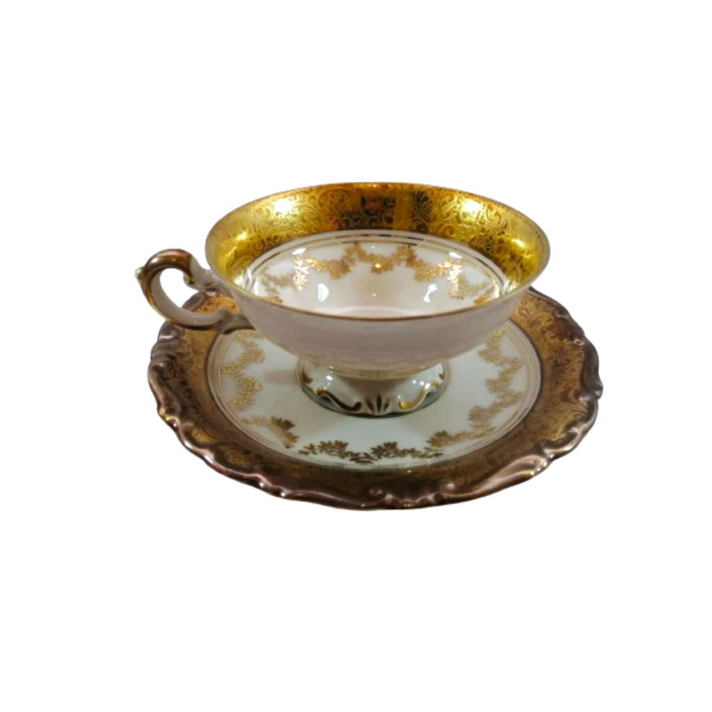 Alka Bavaria Sylvia Porcelain Maison Tea Cup and Saucer Duo