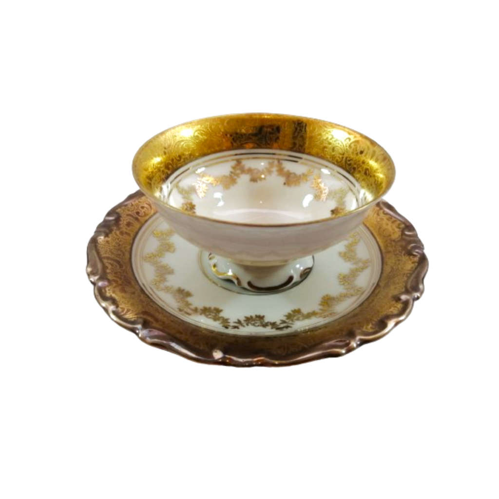 Alka Bavaria Sylvia Porcelain Maison Tea Cup and Saucer Duo