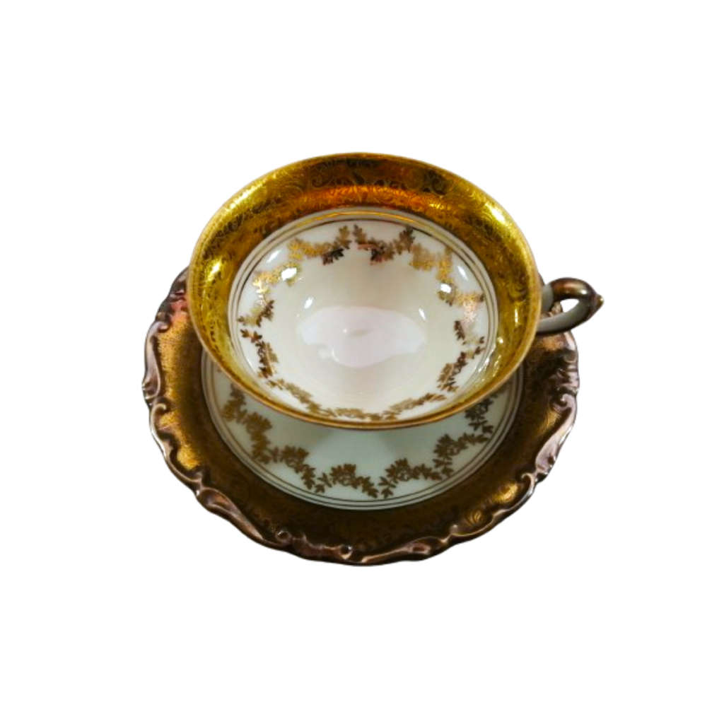 Alka Bavaria Sylvia Porcelain Maison Tea Cup and Saucer Duo