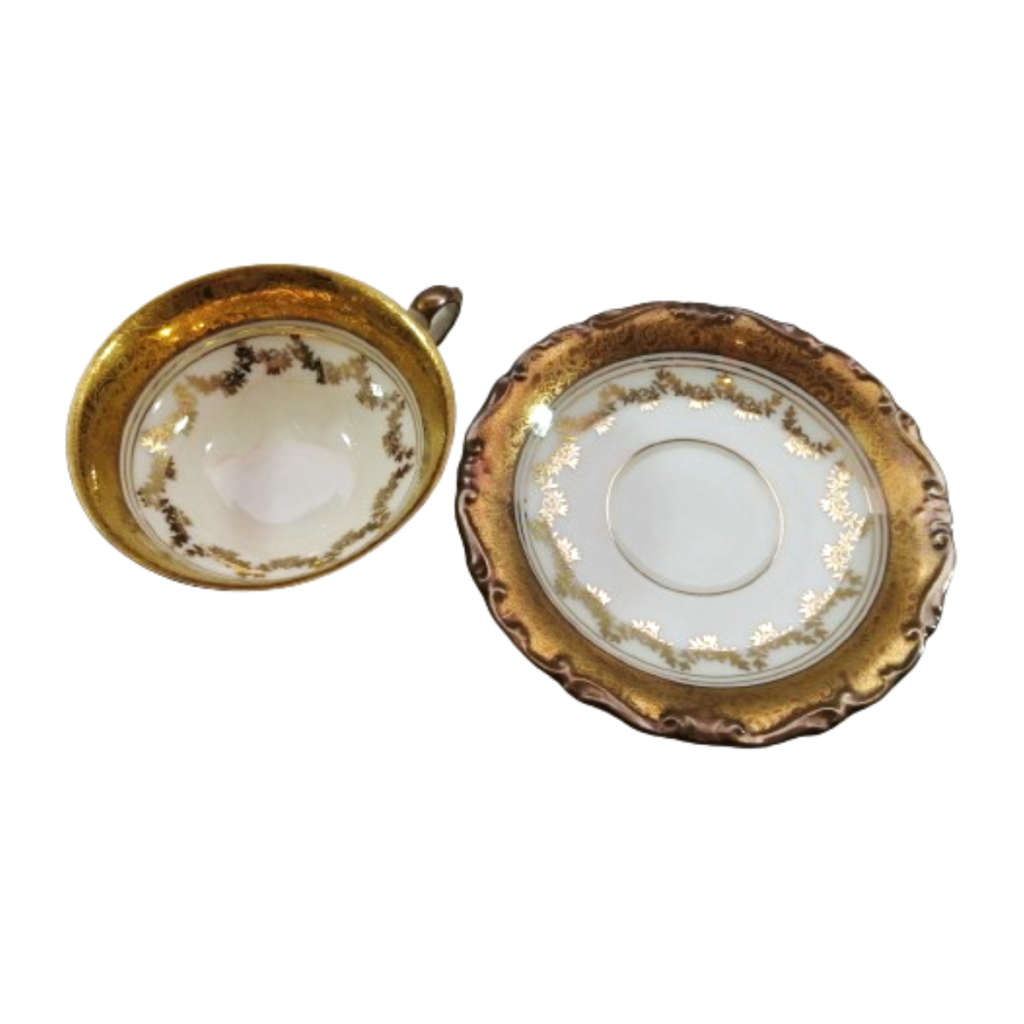 Alka Bavaria Sylvia Porcelain Maison Tea Cup and Saucer Duo