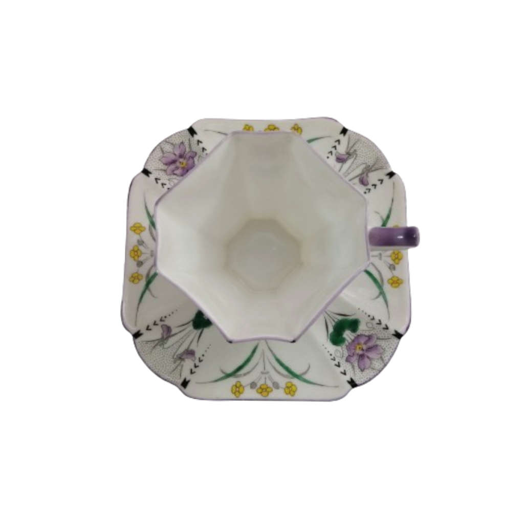 Shelley Pansies Cup & Saucer in the Queen Anne Shape Duo