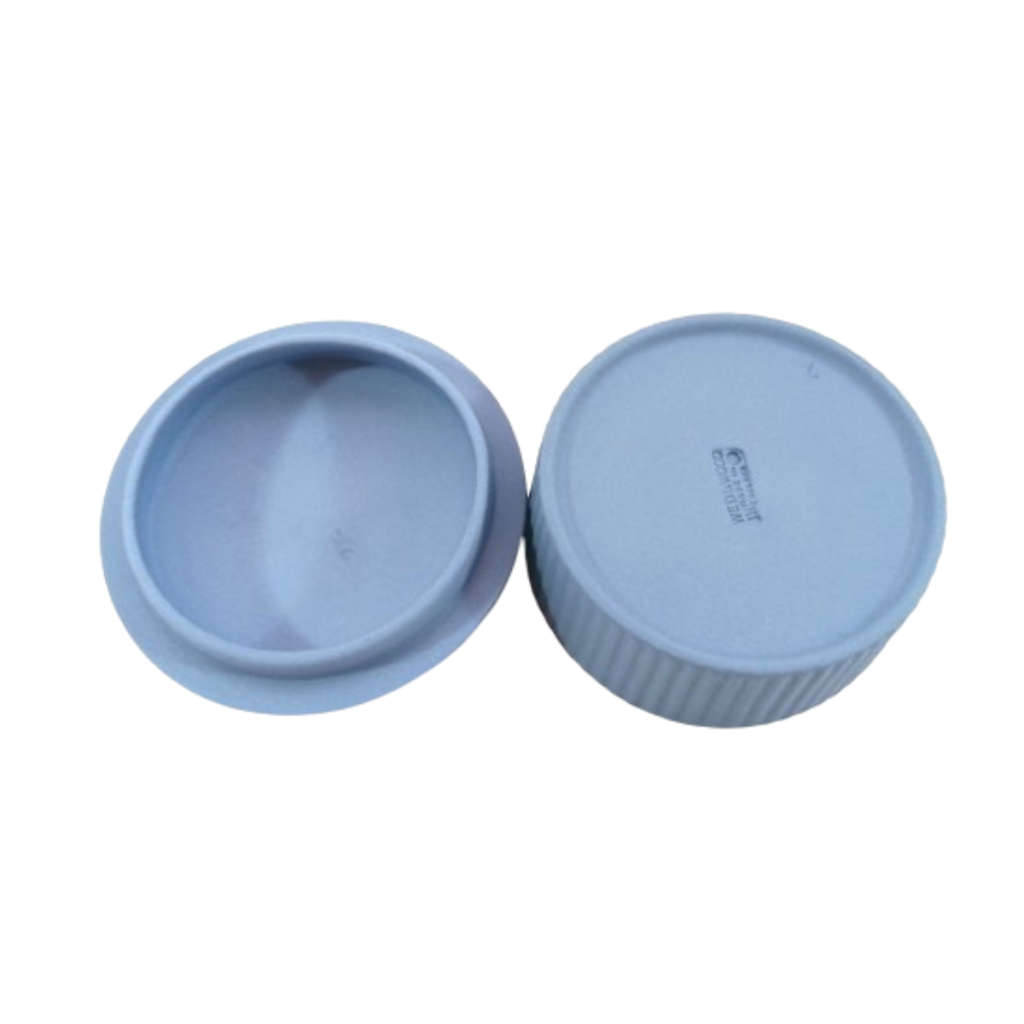 Wedgwood Jasper Blue Round Ribbed Lidded Pot